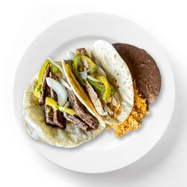 Two Soft Fajita Tacos.