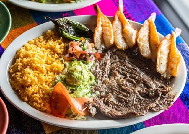 Carne Asada & Eggs Plate.